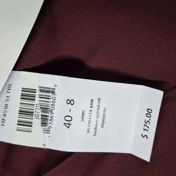 Lacoste 32 34 40 Bordeaux Track Pants - New - Picture 6 of 13